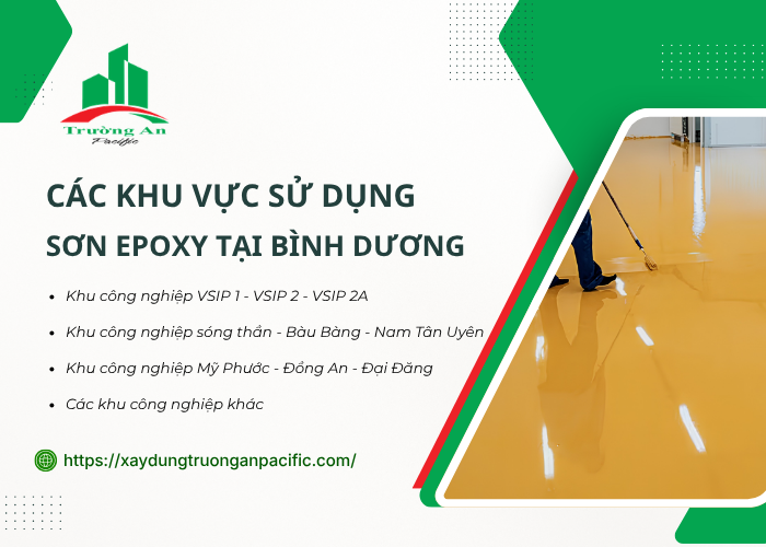 Một sô khu vực phổ biến sử dụng sơn epoxy Bình Dương 