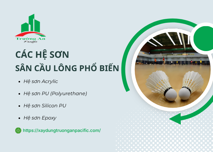 Các hệ sơn phù hợp cho sân cầu lông hiện nay