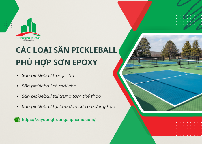 Những mặt sân pickleball nên sử dụng sơn epoxy 