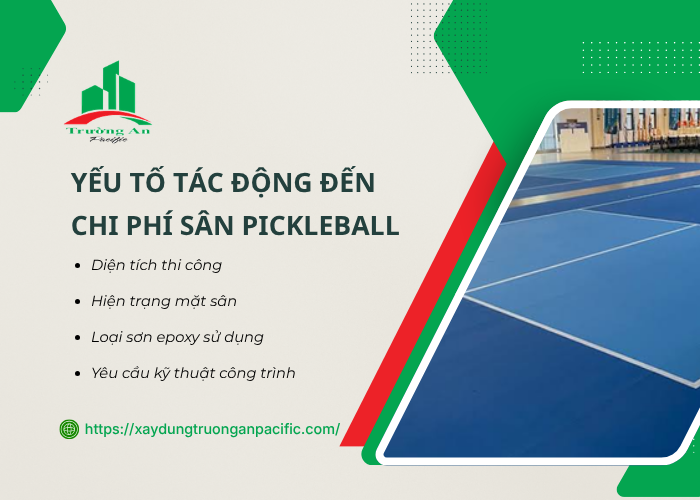 Các yếu tố quyết định giá thi công sân pickleball epoxy 