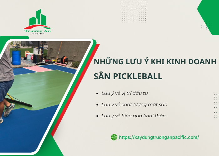 Những lưu ý khi đầu tư sân pickleball kinh doanh 